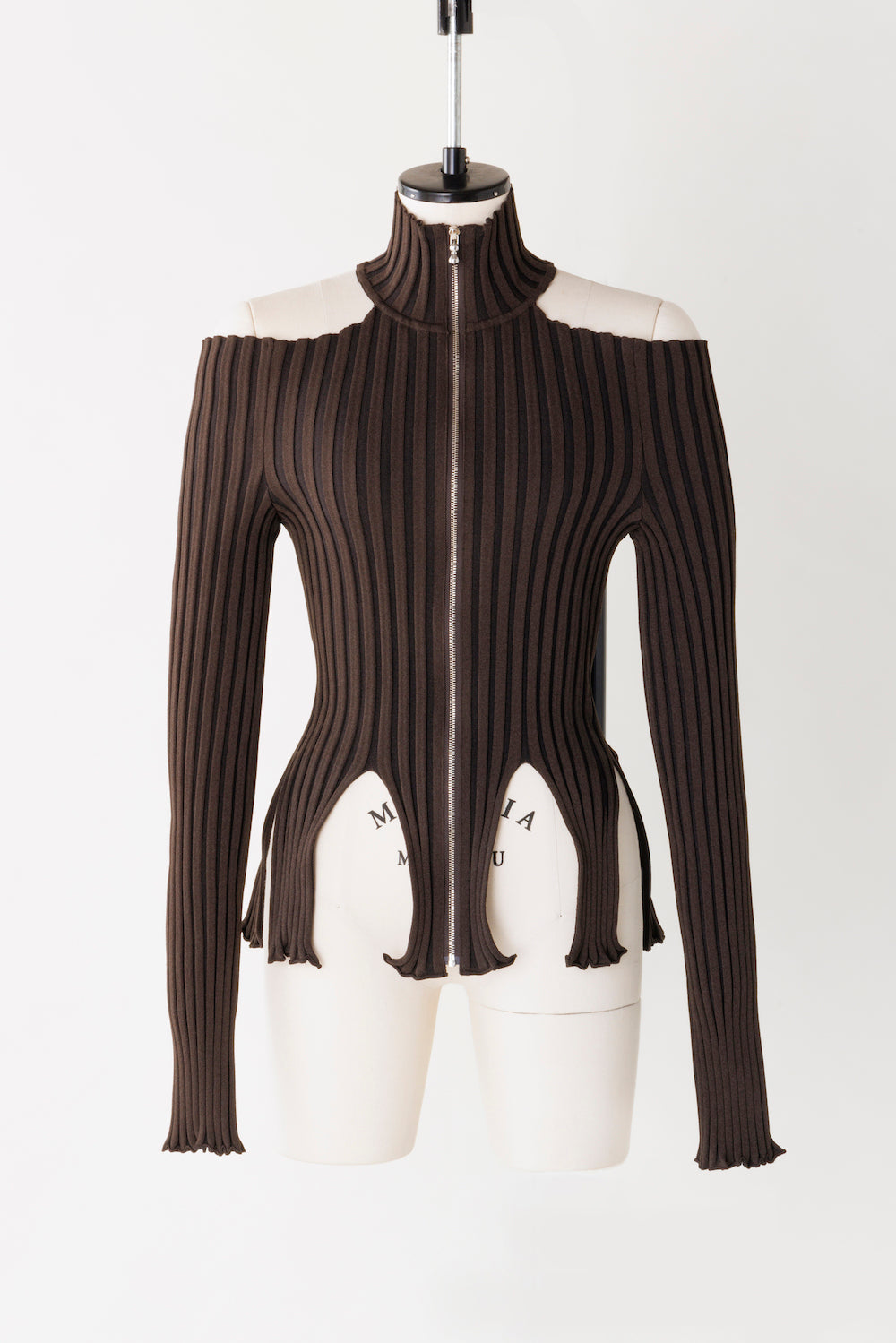 RIB KNIT SLIT TOP - FETICO