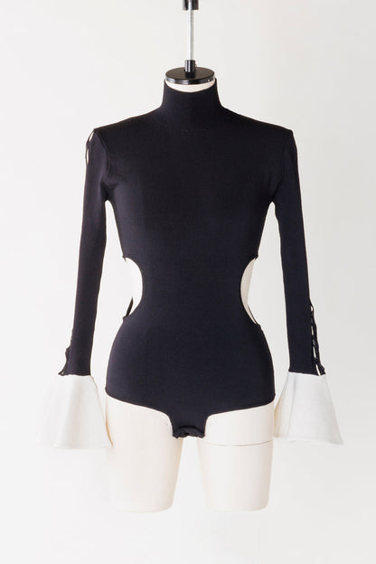 BICOLORED KNIT BODYSUIT - FETICO