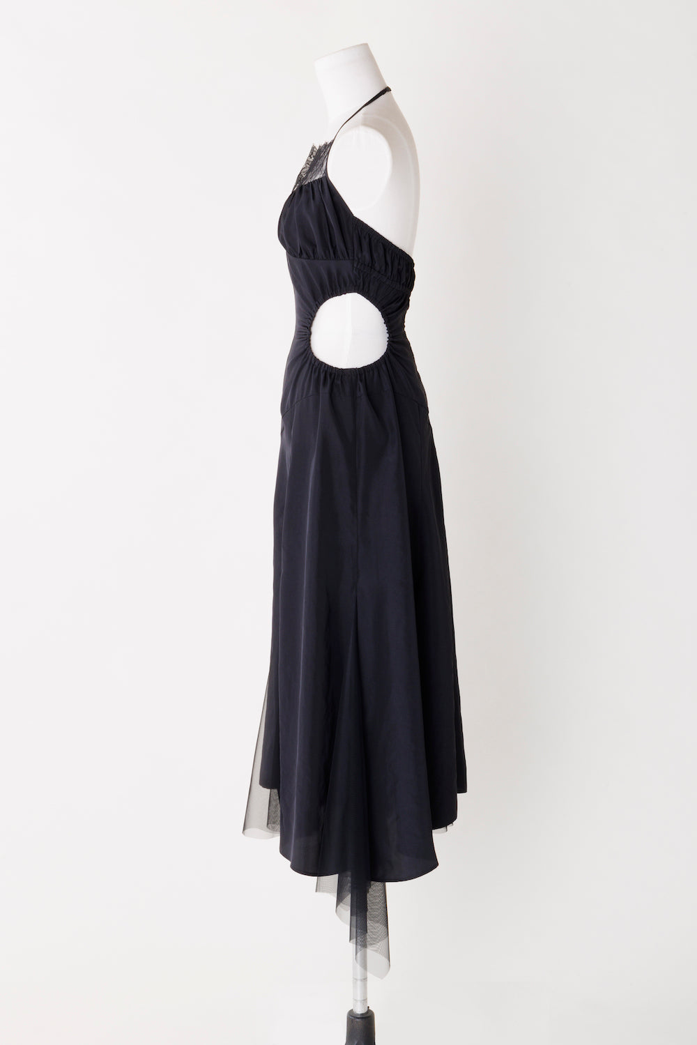 SATIN HALTER DRESS