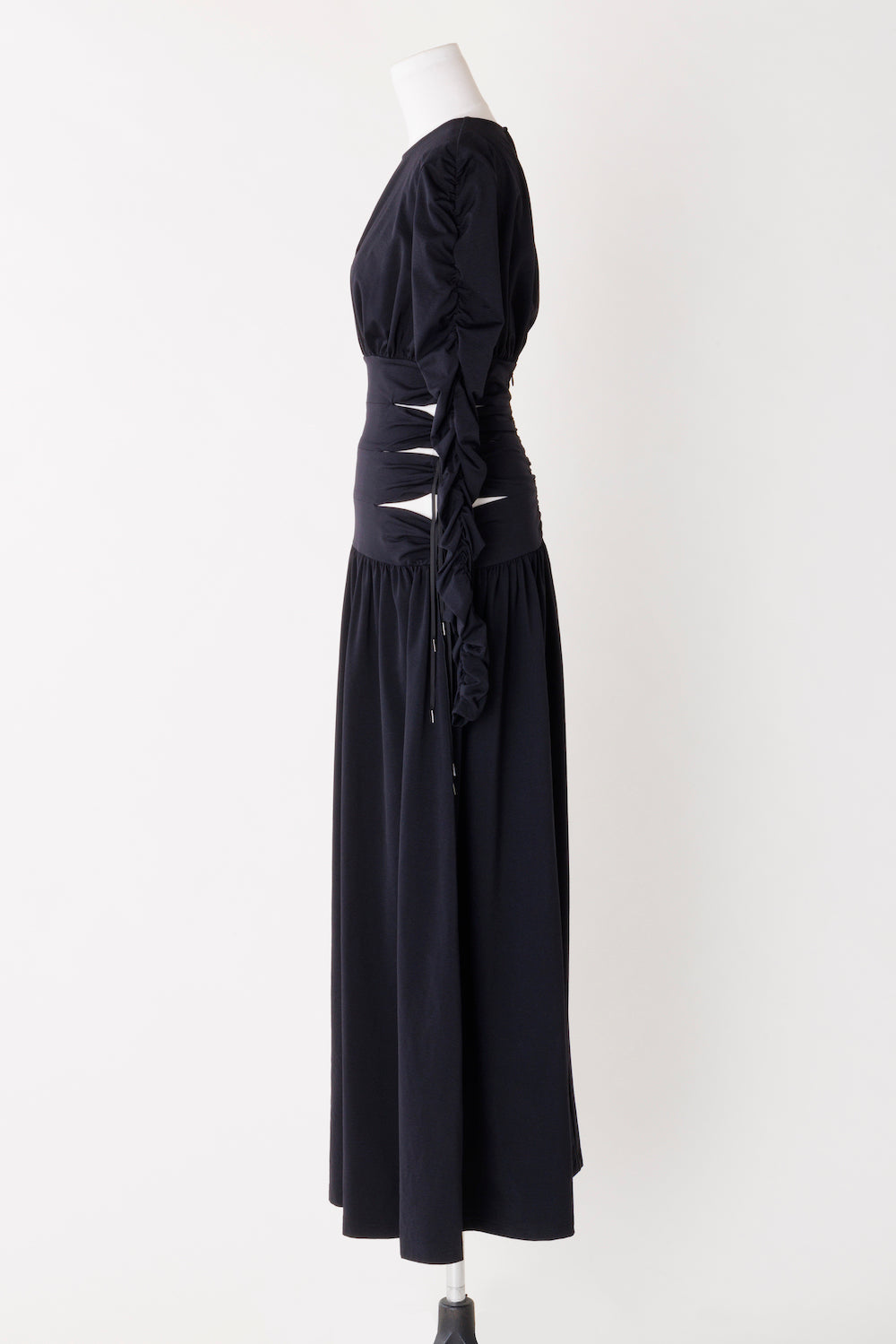 NYLON JERSEY GATHERED DRESS - FETICO
