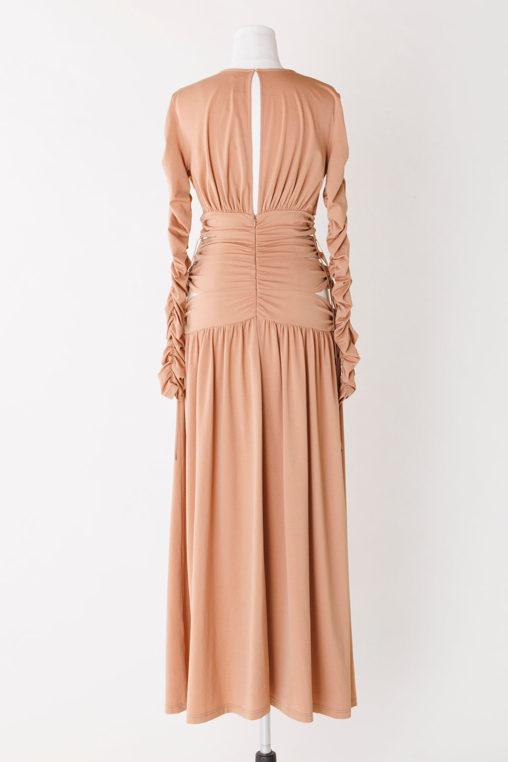 NYLON JERSEY GATHERED DRESS - FETICO