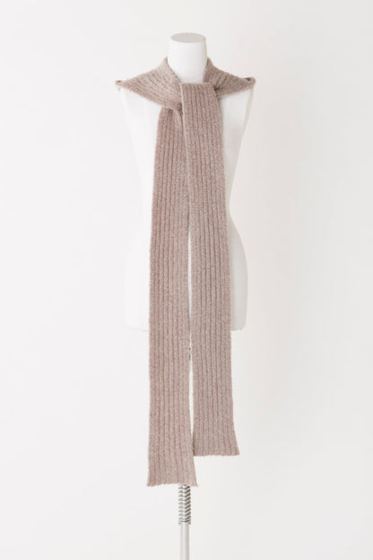 WOOL CASHMERE KNIT HOODED SCARF - FETICO