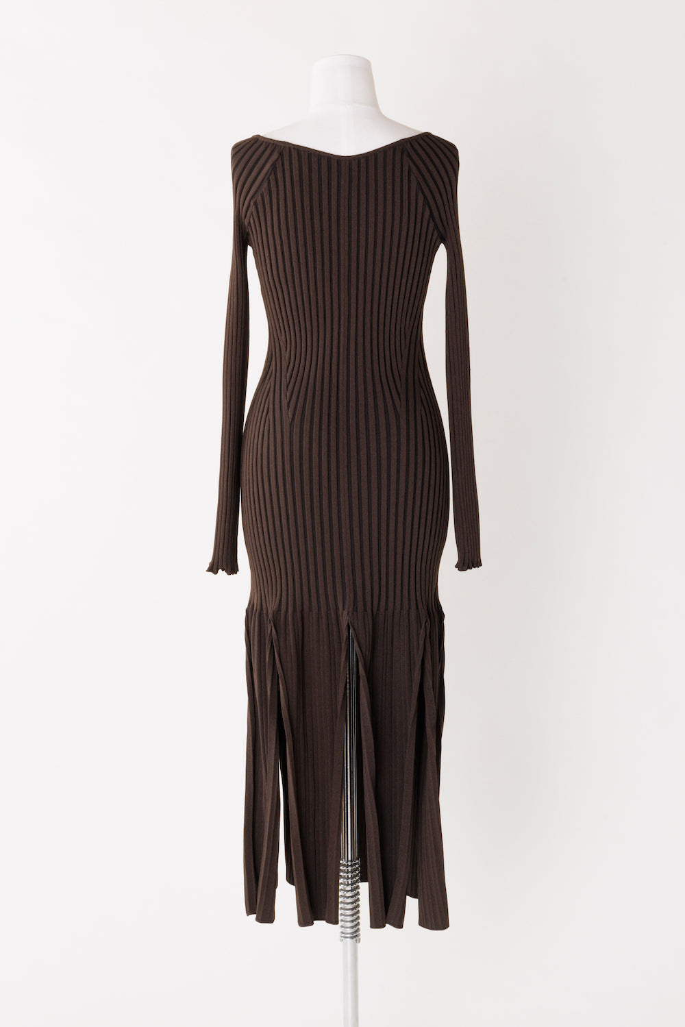 RIB KNIT SLIT DRESS - FETICO