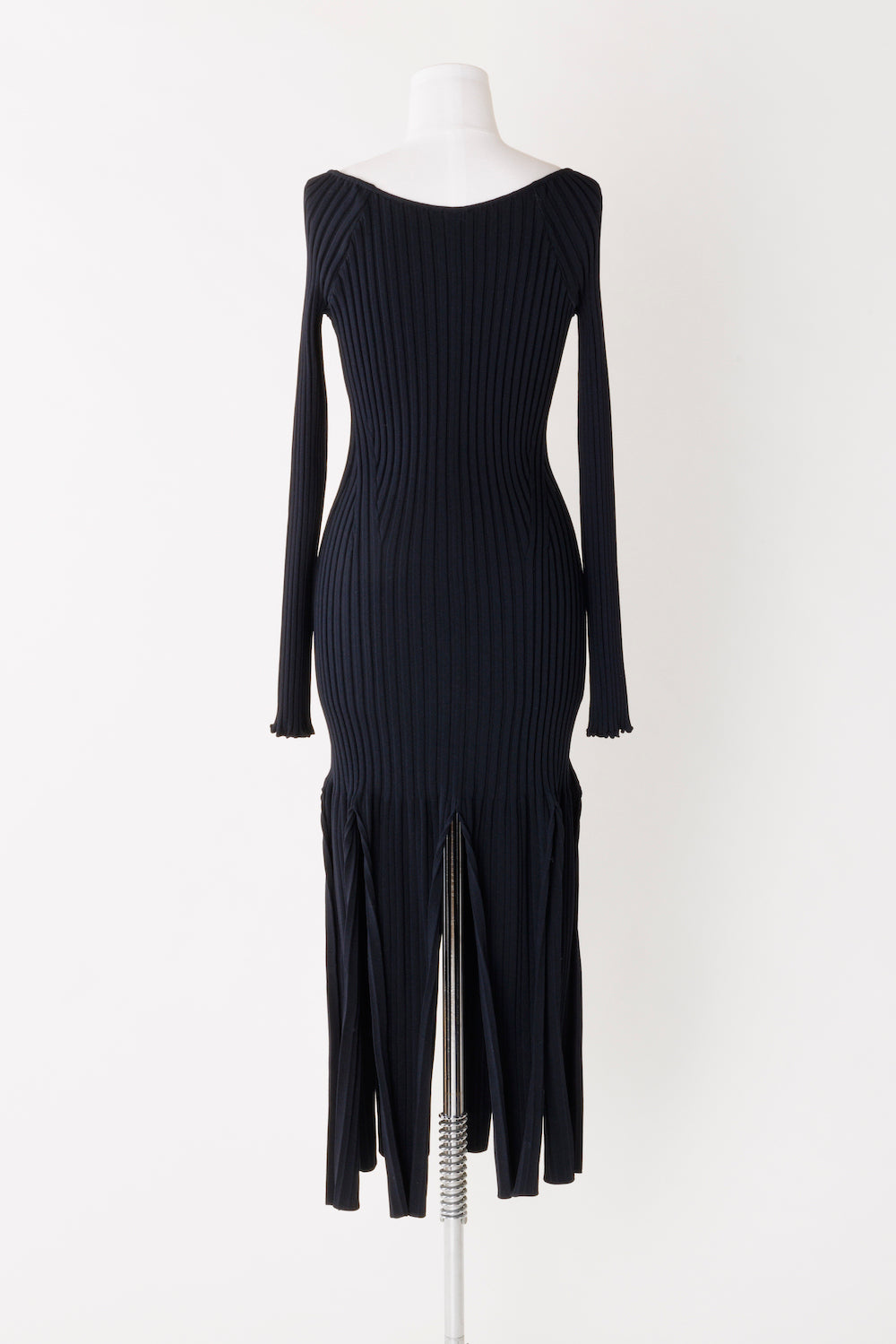 RIB KNIT SLIT DRESS - FETICO