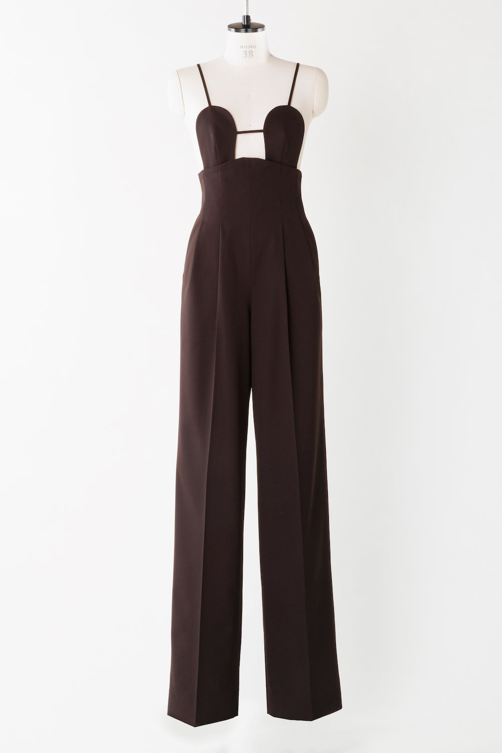 WOOL GABARDINE 2WAY BRA JUMPSUIT – FETICO Official Online Shop